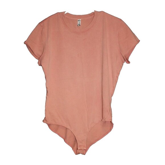 Free People Intimately Crew Square Neck Body Suit Clay Color Women's Size Medium - Picture 1 of 2